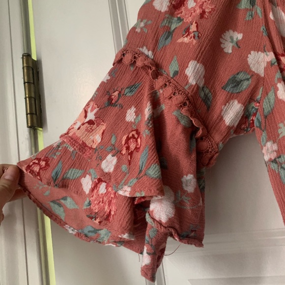 Mauve floral romper - Picture 3 of 3